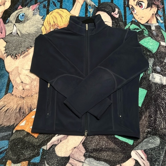 Nike Vintage Navy Women's Full Zip Up Fleece Jacket XS - Picture 1 of 4